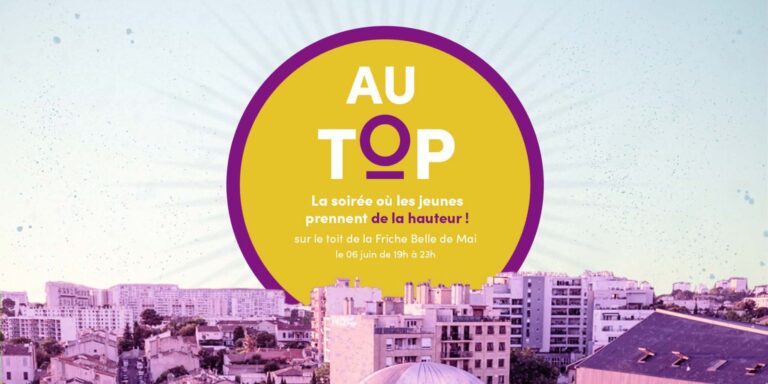 "Au top", village de la jeunesse éphémère sur le toît terrasse de la Friche Belle de Mai 27 Identite Au Top