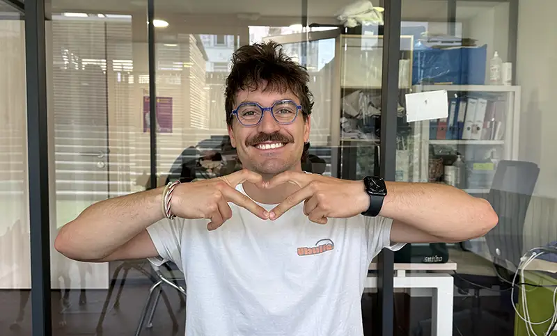 Samuel, créateur de Ubulle, accessoire de vélo pour rester au sec.